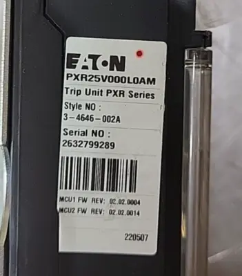 Eaton PXR 25V000L0AM Trip Unit PXR Ser. 2632799289 (BIN 3.3.4)