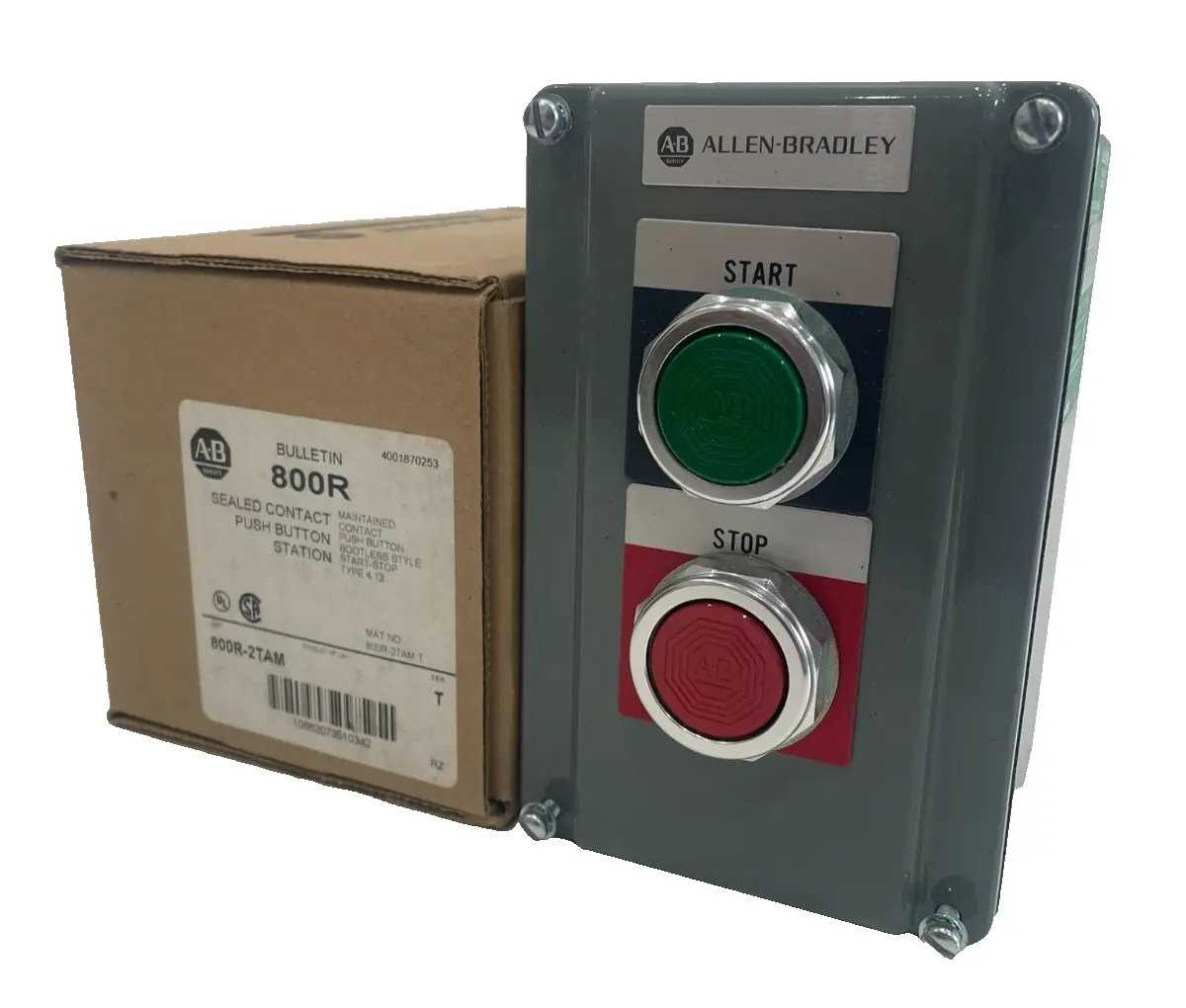 ALLEN BRADLEY 800R-2TAM PUSH BUTTON STATION SER. T 800R2TAM NEW,SURPLUS