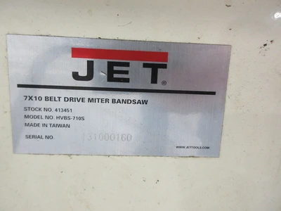 Used JET TOOLS HVBS-710S Horizontal Band Saws Minnesota US | Machinesused.com #1424260