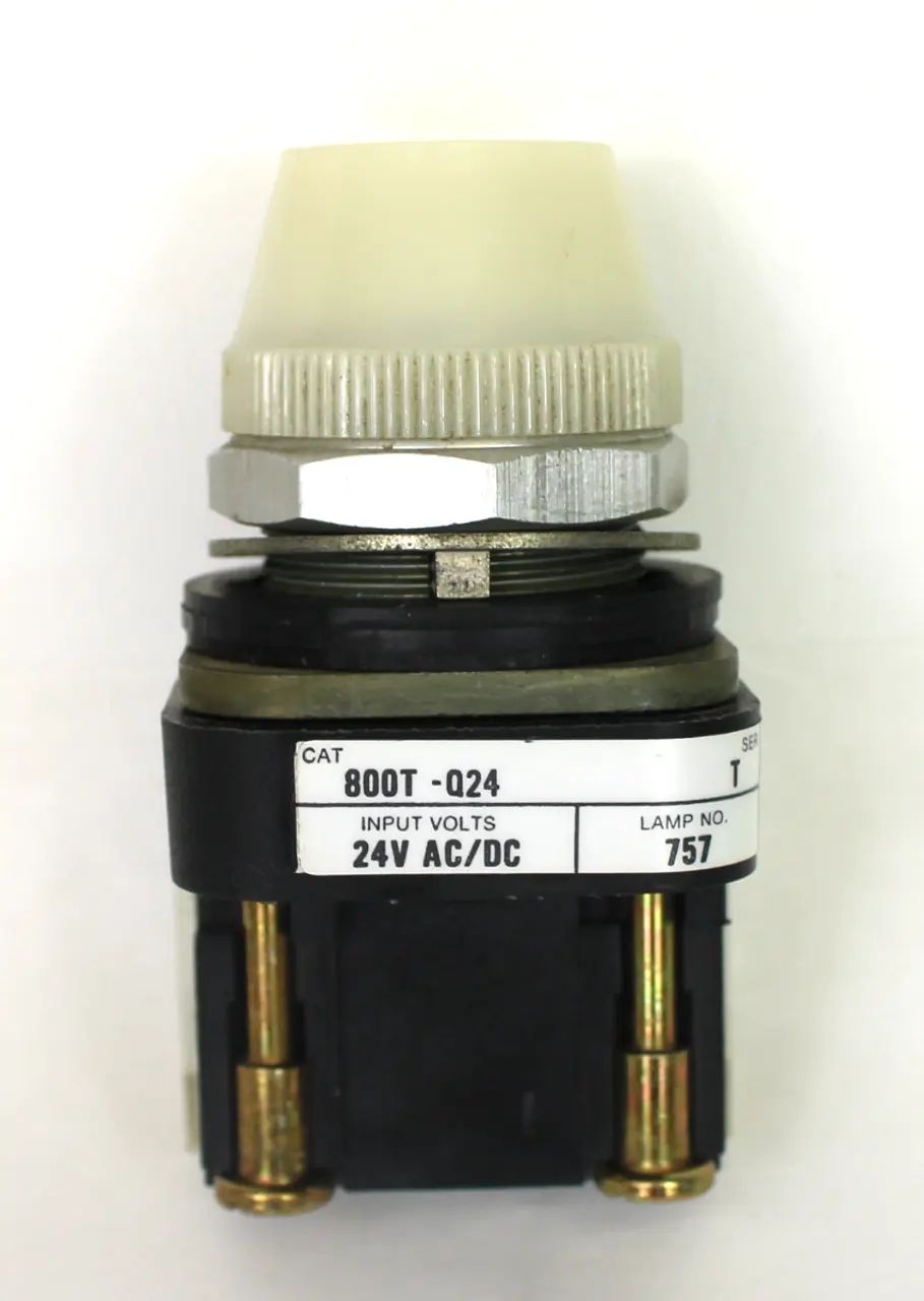 Allen Bradley 800T-Q24 White Illuminated Pilot Light 24 Vac/Vdc