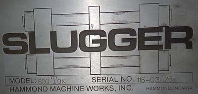 800 TON BEMCOR "LITTLE SLUGGER" HYDRAULIC SHEAR