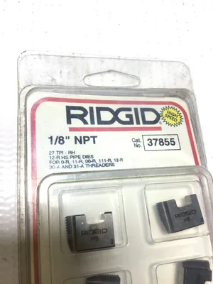 Ridgid 37855 HS Pipe Dies 1/8″ NPT 27 TPI-RH for 0R/11R/00R/111R/12R/30A/31A Threaders