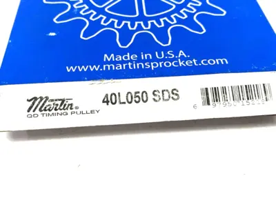 New | in-Stock Martin Synchronous Sprocket, QD Bushed, 0.375" Pitch, 40-Teeth Miscellaneous Equipment (Metalworking) Michigan US | Maverick Industrial Sales #1419710