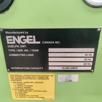 100 Ton, Engel #ES-330/100TL, injection molding machine, 1997
