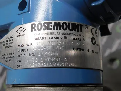 USED ROSEMOUNT ANALYTICAL 3051CA2A22A1ASOB4I5M5