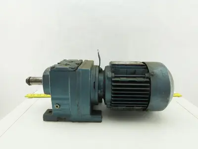 Sew Eurodrive R37DT71C4TFIS 1/3HP Motor 230/460V 3Ph W/44.81:1 Inline Gearbox