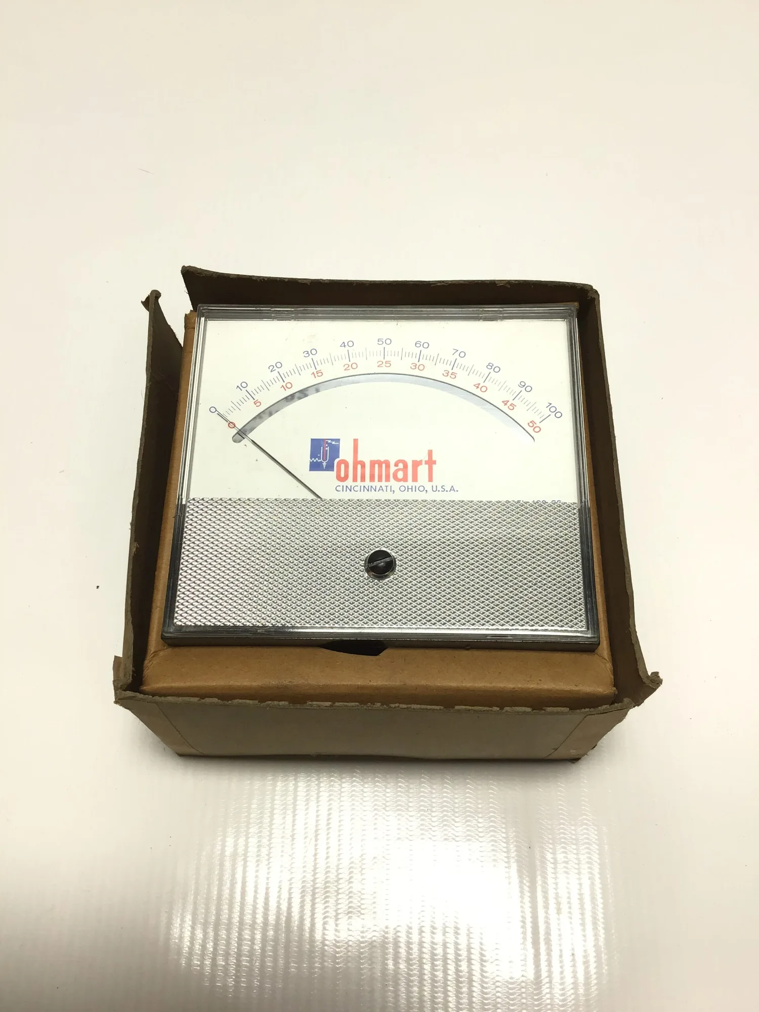 Ohmart Panel Meter 0-50/0-100