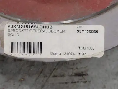 Segmental Rim Sprocket Hub No. JKM21516SLDHUB, QM, J45