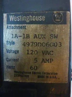 USED WESTINGHOUSE ...4975D71G44 (CAN'T READ)