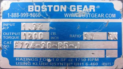 NEW BOSTON GEAR F724-30-B5-J GEAR REDUCER 30:1 F72430B5J