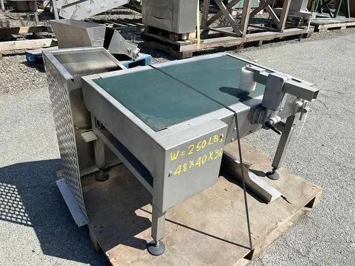 Conveyor, Belt, 24" x 38", S/st, 0.25 kW, Guide Rails #S744792