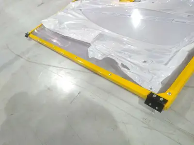 USED AUTOMATION GUARDING SYSTEMS 1200×2000 LH LEXAN TURN HANDLE HINGE DOORS