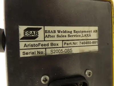 ESAB 740450-881 AristoFeed Box Welder Controller 1/4" Gas & Air Fittings