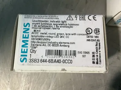 Used SIEMENS 3SB3 6446BA400CC0 Light Source Equipment Ohio US | HGR 24 #1474898