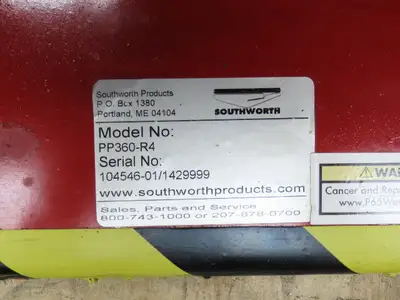 Southworth PP360-R4 Pallet Level Loader 43-3/4" Round Top 28" Lift Height