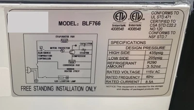 171-0024 27” Vertical Open Air Self Contained Refrigerated Merchandiser Cooler
