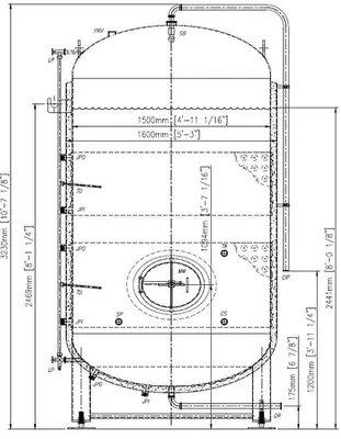 Tank, 930 Gallons, S/st, DT/DB, Ripley, 30 BBL Brite Tank #C745093