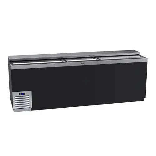 Krowne BC96-BG 96" Forced Air Bottle Cooler - Holds (852) 12 oz Bottles, Black 115v