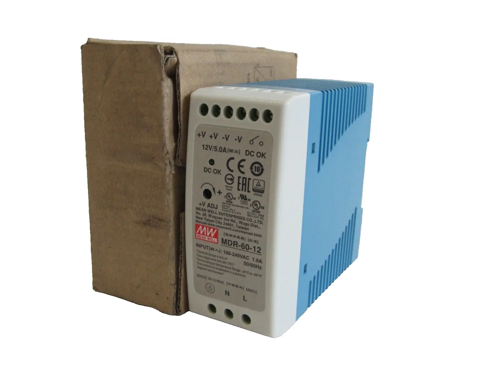 NEW MEANWELL MDR-60-12 POWER SUPPLY MDR6012