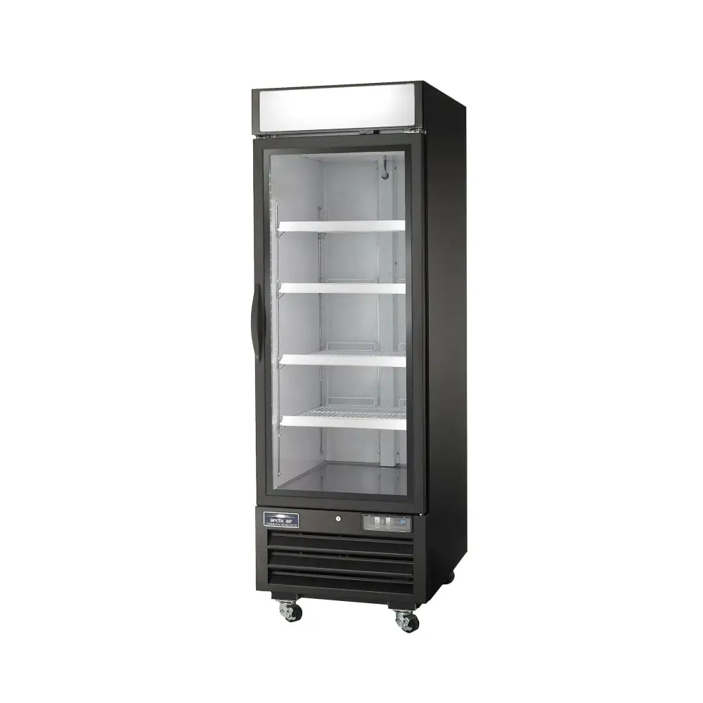 Arctic Air ARGDM23 27" One Section Glass Door Merchandiser - (1) Right Hinge Door, Black, 115v