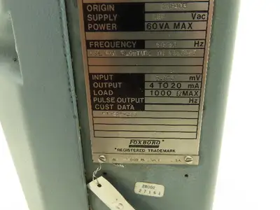 Foxboro 896-PA-CS-E/XG-F Magnetic Flow Transmitter 120V 60VA