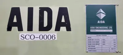 23.6" X 19.6" AIDA MODEL #BFA-60/50-30R AUTOMATIC BLANK FEEDER FOR PRESS LINE: STOCK #22204