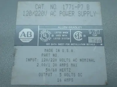 Used ALLENBRADLEY 1771P7 PLC Power Supplies Ohio US | HGR 24 #1095207