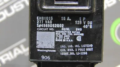 Westinghouse EHB1015 Circuit Breaker 15 Amps 277VAC Used