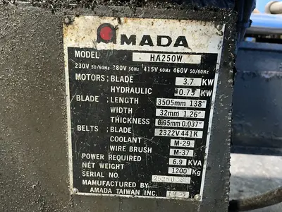 Used 1997 AMADA HA250W Horizontal Band Saws Ohio US | HGR 24 #1332737