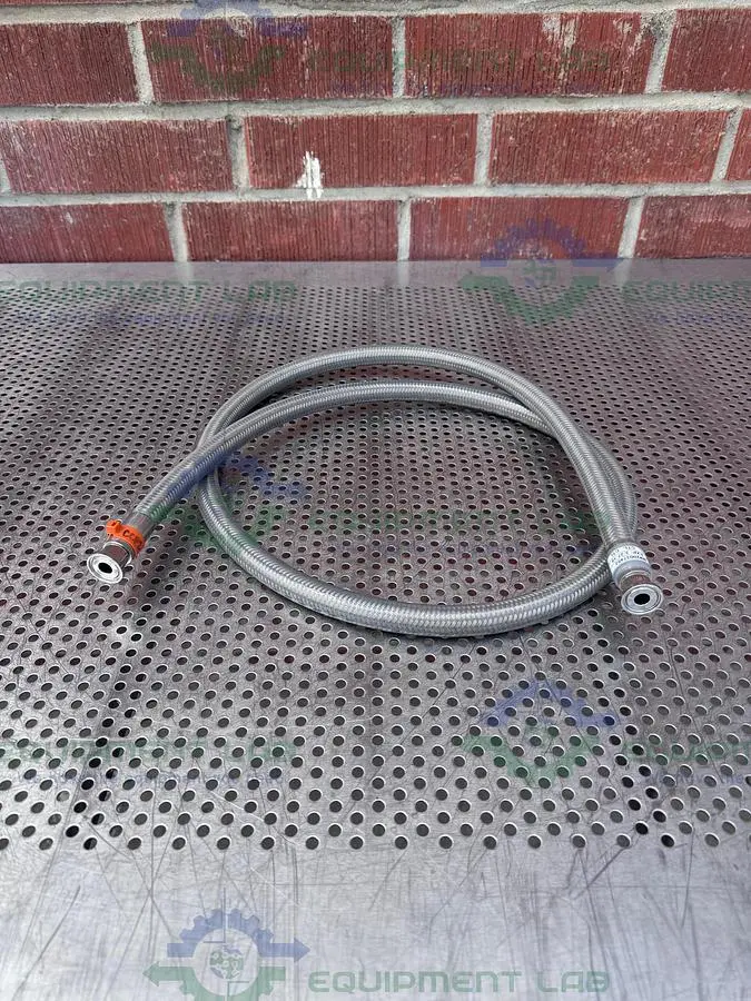 USED SANI-TECH WEST 72" STAINLESS STEEL FLEXIBLE BRAIDED HOSE 1/2" SANITARY FITTING