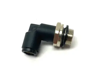 USED PARKER PNEUMATIC SWIVEL ELBOW PUSH-IN FITTING 3/8" BSPP 8MM OD