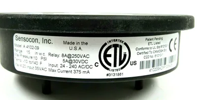 NEW SENSOCON A4 A4102-09 DIGITAL DIFFERENTIAL PRESSURE CONTROLLER A410209
