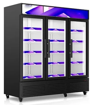 168-0004 AC-TGDR70 70” Glass 3 Door Self Contained Cooler