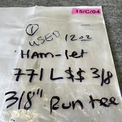 Used Ham-Let 771LSS3/8 Valves/Fittings California US | Davliegogo LLC #1721178