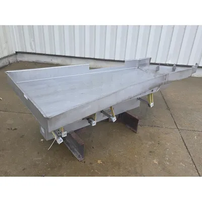 Used 46“ W X 93“ L X 6“ D Allen Fruit Co Vibrating Feeder Shaker Conveyor