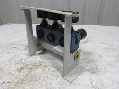 Rexroth Mecman 5350221010 6 Bar Air Pressure Regulator 3 Way Manifold Assembly