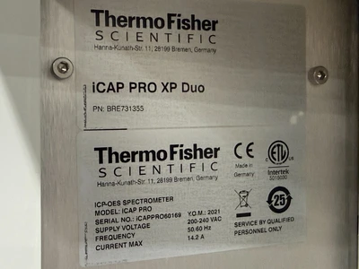 Used Thermo Fisher Scientific BRE731355 , BRE731405 ICP / ICPMS Missouri US | BioLabTek #1366059