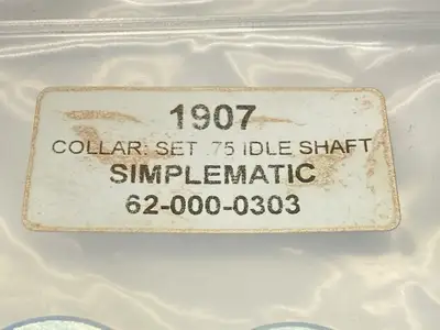 New | in-Stock Simplimatic Shaft Collar Set 0.75" Idle Shaft LOT OF 6 Parts & Accessories (Material Handling) Michigan US | Maverick Industrial Sales #1395322