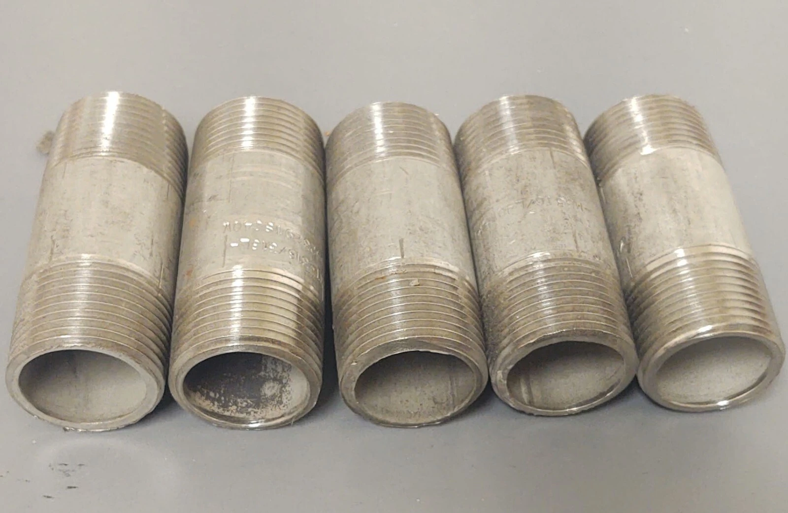 🔥(QTY 5) Merit 316 Stainless Steel Sch 40 1"x 3" Pipe Nipple  NPT