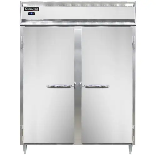 Continental D2RESNSA 57" Two Section Reach In Refrigerator, (2) Left/right Hinge Solid Doors, Top Compressor, 115v