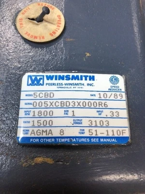 New | in-Stock Winsmith 5CBD Gearboxes Indiana US | J&J Industrial Supply #501892