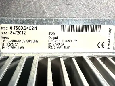 Vacon 0.75CXS4C2I1 Frequency Converter Inverter (6.5.2)