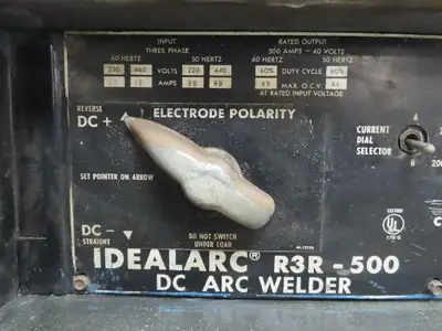 Lincoln 8069-PS Idealarc R3R 500 DC Arc Stick Welder Welding Power Source Tested