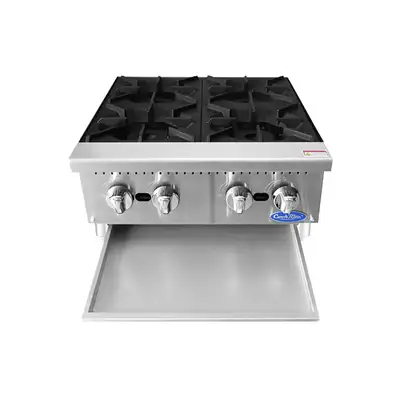 New | in-Stock Atosa New Atosa ACHP-4 HD 24" Countertop Gas (4) Burner Hotplate with Total 128,000 BTU Hot Plates Illinois US | Falcon Restaurant Supply #1375225