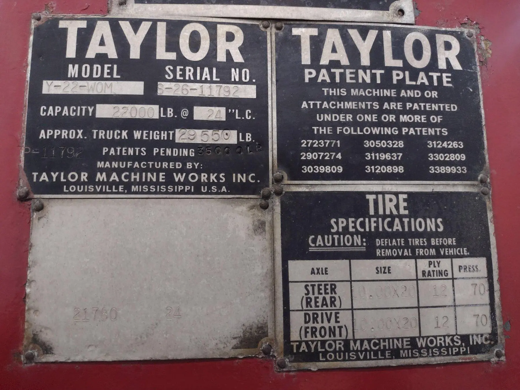 USED TAYLOR Y-22-W0M