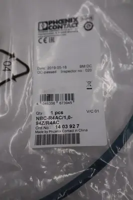 NEW Phoenix Contact NBC-R4AC/1,0-94Z/R4AC Ethernet Cable STK G968A