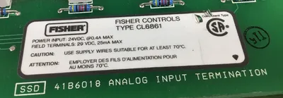 Fisher - Rosemount 41B7284X022 Analog Termination Panel CL6861X1-A2 3B