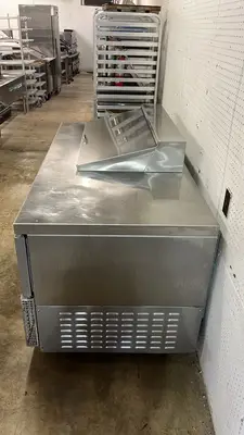 Used Continental Used 68" Continental Ref RA68N18M Refrigerated Sandwich Prep Table 115V - STS Food Prep Tables Illinois US | Falcon Restaurant Supply #1373544
