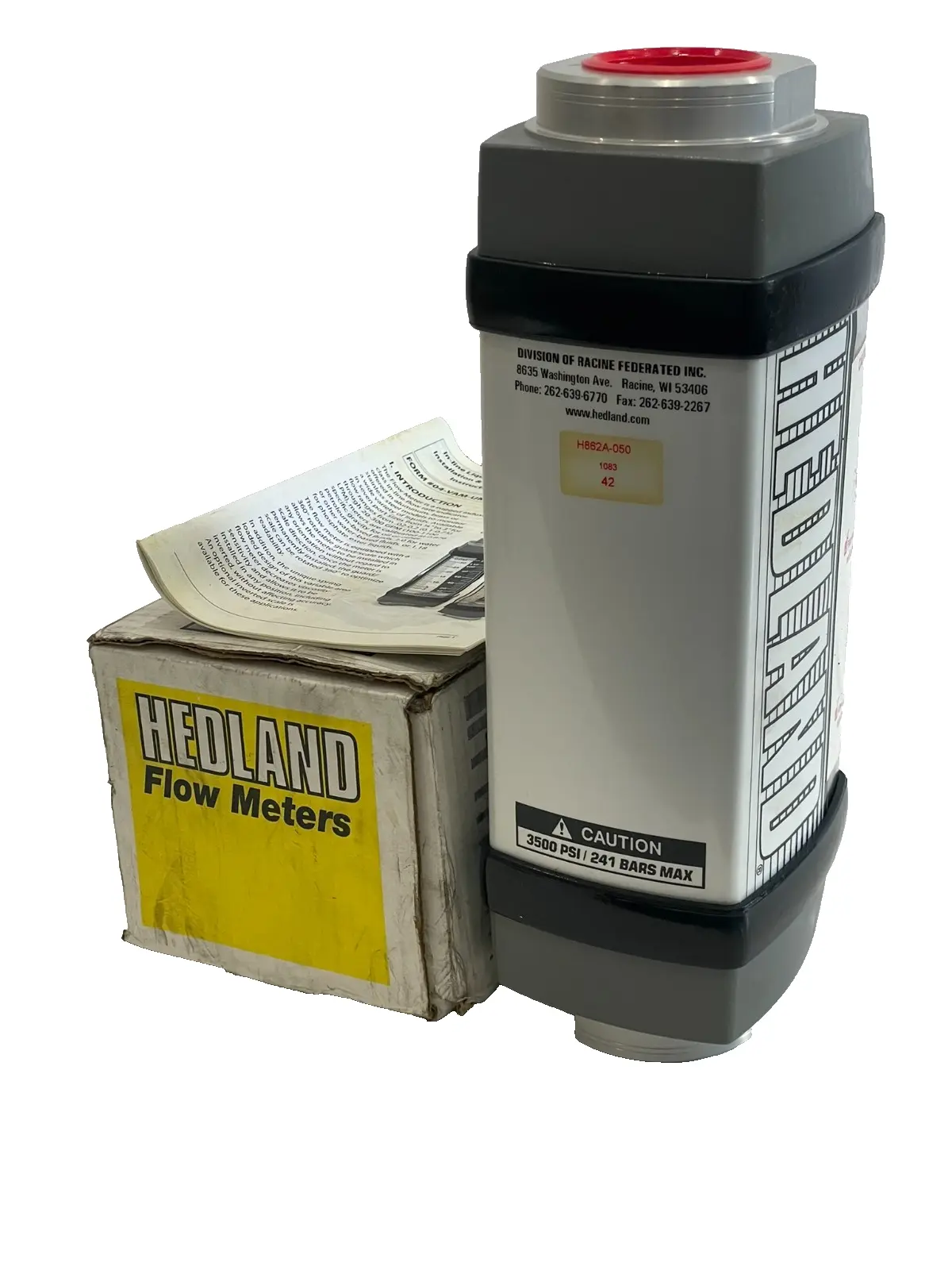 NEW HEDLAND H862A-050 FLOWMETER 1-1/2 OIL 50 GPM H862A050