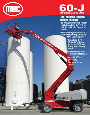 Used 2016 MEC 60J Telescopic Boom Lifts New York US | United Lift #1446909